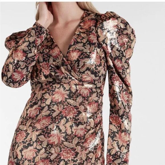 NWT Express Metallic Dress(size XS) - Picture 3 of 13